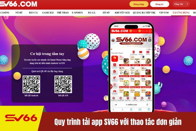 Quy trình tải app SV66 với thao tác đơn giản